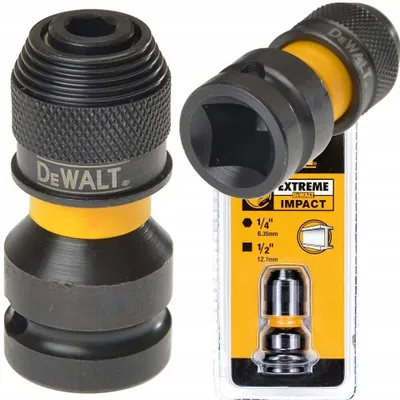 Produktbild von DeWalt Schlagschrauber 1/2" auf 1/4" Adapter Nuss auf Bit Aufnahme DT7508 -QZ