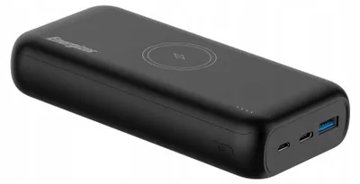 Zdjęcie produktu dla Energizer QE20009PQ, 20000 mAh, Litowo-polimerowy (LiPo), Bezprzewodowe ładowanie, 20 W, Czarny