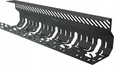 Zdjęcie produktu dla Organizer Uchwyt Maskownica Do Kabli Pod Biurko 50 Cm Półka Metalowa Czarny
