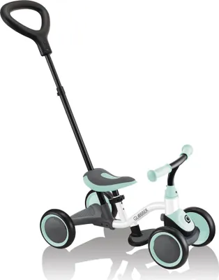 Immagine prodotto di GLOBBER LEARNING BIKE 3in1- Bicicletta cavalcabile 3 in 1, bicicletta per l'apprendimento ed equilibrio, pneumatici EVA da 6 pollici, 4 ruote, bianco-menta