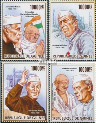 Produktbild von Briefmarken Guinea 2015 Mi 11333-11336 (kompl. Ausgabe) postfrisch Jawaharlal Nehru