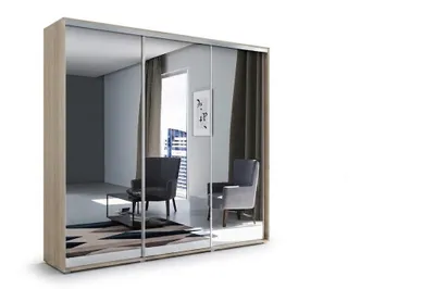 Zdjęcie produktu dla Szafa A31 sonoma, przesuwna z lutrem - 278 x 62 x 215 cm