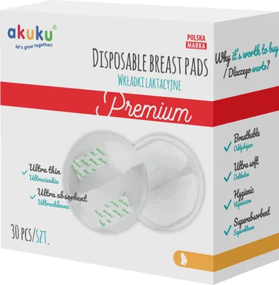 Obrázok produktu pre AKUKU Absorpčné laktačné vložky ultratenké 30ks.