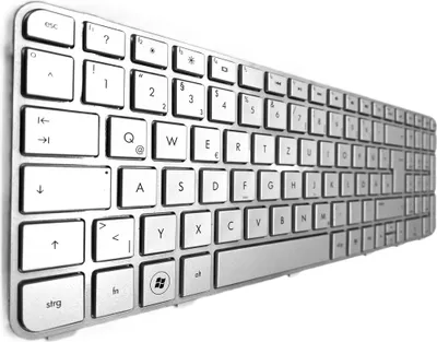 Produktbild von DE - Silber Tastatur mit Rahmen kompatibel für HP Pavilion DV6-6138sg, DV6-6140eg