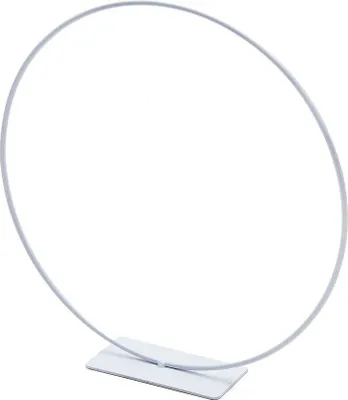 Produktbild von Metallring weiß mit Fuß Ø 25 cm Dekoring Trockenblumen Hochzeit Hoop Tischdeko, Größe:25 cm