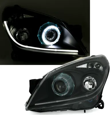 Produktbild von SCHEINWERFER SET in SCHWARZ für OPEL ASTRA H alle mit Halogen EAGLE EYES H9