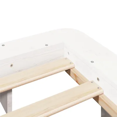 Produktbild von Massivholzbett ohne Matratze Weiß 150x200 cm Kiefernholz