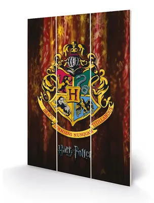 Produktbild von Harry Potter – Holzdruck 20 x 29,5 – Das Wappen von Hogwarts