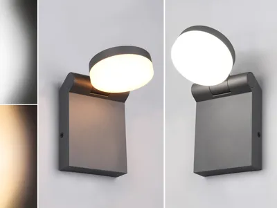 Produktbild von 2er SET LED Außenwandleuchten Schwarz, Außenleuchten Terrassenleuchten Höhe 19cm