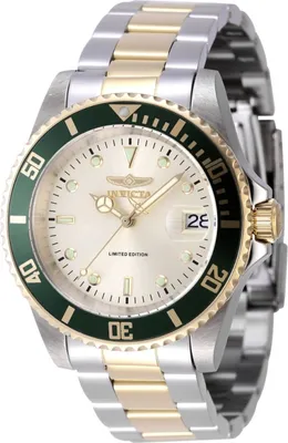 Zdjęcie produktu dla Invicta Pro Diver 47395 Zegarek Męski - Mechanizm Automatyczny - Stal Nierdzewna z Złotą Tarcza - 40 mm