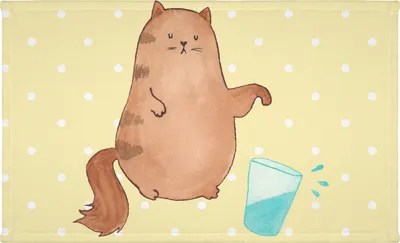 Produktbild von Mr. & Mrs. Panda Handtuch Katze Wasserglas - Gelb Pastell - Geschenk, Kater, Baumwollhandtuch, Cats, kleines, Frotteehandtuch, gesichtshandtuch, Flauschtuch, Katzen, Cat