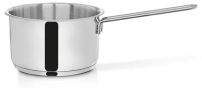 Image de Poêle en acier inoxydable - Casserole - 18 cm - Capacité de 2,7 litres - Convient aux plaques de cuisson à gaz et à induction - e LFGB