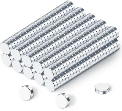 Produktbild von 240 Stück kleine runde Neodymium-Magneten 5 mm x 2 mm extra stark, für Whiteboard, Pinnwand, Kühlschrank, Büro, Schule