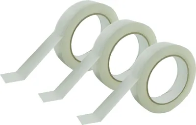 Produktbild von 3er Set UV-PVC-Band glatt weiß 25mm x 33m – Wasserfestes Klebeband für dauerhaften Schutz, vielseitig einsetzbar im Handwerk & Haushalt