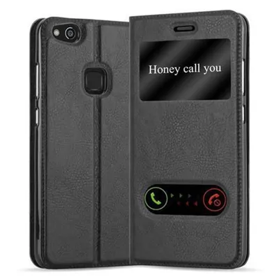 Obrázok produktu pre Cadorabo ochranné puzdro pre Huawei P10 LITE kryt v čiernej farbe puzdro na mobilný telefón puzdro typu kniha kryt puzdro