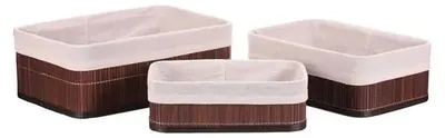 Obrázek produktu pro Autronic Sada bambusových košíků 3 ks DB2003 BRN