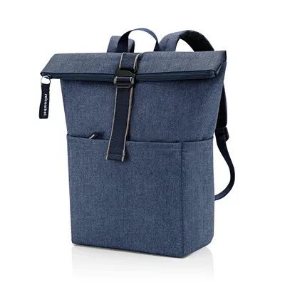 Immagine prodotto di reisenthel rolltop backpack, Rolltop-Rucksack, Herringbone Dark Blue, 22 L, EK4113