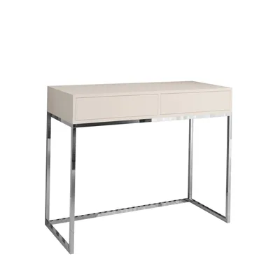 Image de AX LIVING Coiffeuse moderne Lortie 80 Cachemire Structure en métal chromé