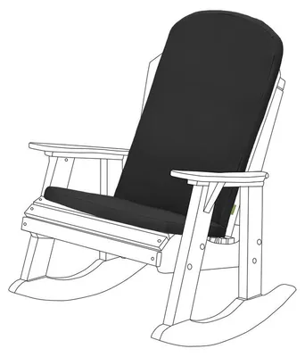 Produktbild von Gartenstuhlauflage für Adirondack-Stuhl – Wasserabweisendes Hochlehnerkissen mit Komfortfüllung – Bequemes Sitzkissen für Garten, Terrasse und Balkon