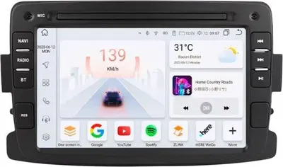 Produktbild von Autoradio mit Bluetooth und CarPlay – für Renault/Dacia (Duster, Sandero, Captur, Xray, Logan 2, Symbol, Dokker) – kompatibel mit Apple und Android – Stereoanlage – Navigationssystem