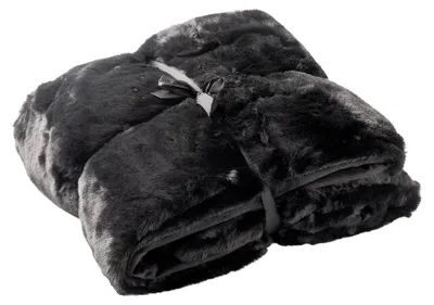 Produktbild von Dutch Decor Wohndecke Kunstfell Zinzi 140x180 cm Schwarz