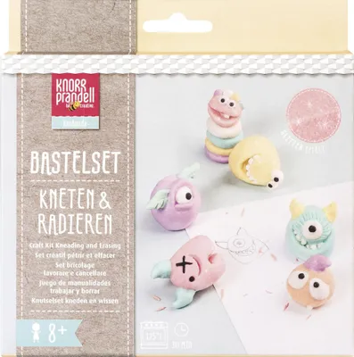 Produktbild von KNORR prandell Bastelset Kneten & Radieren Funny Freaks 5 Modelliermassen