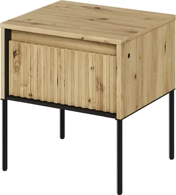 Produktbild von Nachttisch Trend TR-10 Nachtschrank 46x50x40 cm Nachtkästchen mit Schublade Artisan Eiche