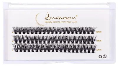 Produktbild von Cluster Wimpern Einzeln für Wimpernverlängerung D-Curl 0.07 Mix 10-12