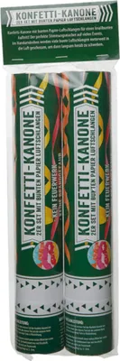 Produktbild von Konfetti Kanone 2er Set Luftschlangen Bunt Papier