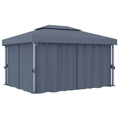 Zdjęcie produktu dla Pawilon z kurtyną 4x3 m aluminium antracytowe