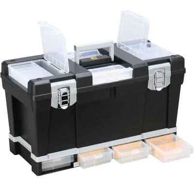 Produktbild von allit Werkzeugkoffer McPlus Depot >S< 23, PP, schwarz