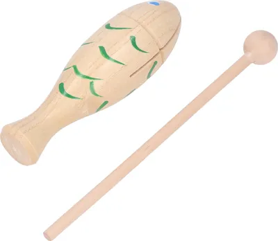 Produktbild von Schlaginstrument, Fischform, tragbares Holzmusikalisch für Kinder, Kleinkinder, Holzfarbe