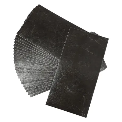 Obrázek produktu pro Podlahové krytiny 24PCS PVC samolepicí dlažba 60*30cm kamenné zrno (černá)