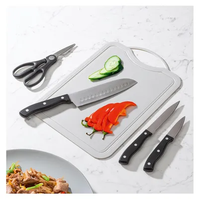 Produktbild von Messer-Set mit Schneidbrett 5-teilig