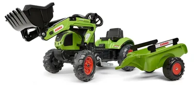 Immagine prodotto di Claas backhoe loader with trailer - FALK - From 2 years - 100% France - 40% recycled plastic