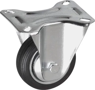 Productafbeelding van Massief rubberen zwenkwiel, diameter 100 mm - 104 x 80 mm - massief rubberen frame - soepele loop - transportwagen - draagvermogen 70 kg - geschikt voor meubels - transportwagens - 800630