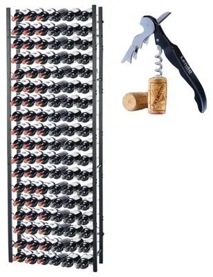 Produktbild von Lendo Online Weinregal 108 Flaschen 65x20x180 cm Schwarz