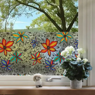 Fensterfolie UV-Schutz Sichtschutz getönt 89x200 cm