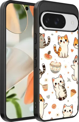 Produktbild von Geeignet für Google Pixel 9 Telefon Fall mit Katze drucken - TPU zurück Abdeckung Fall Katze Design - Smartphonics