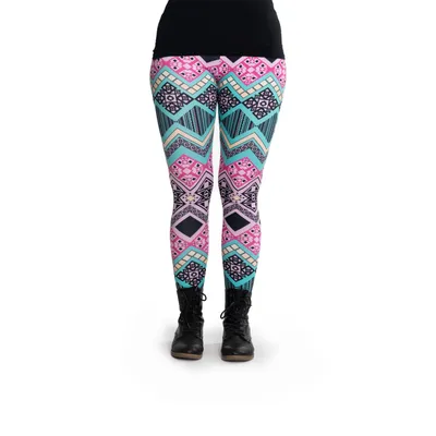 Produktbild von cosey - bedruckte bunte Leggins (Einheitsgröße) - Design Aztec Panic