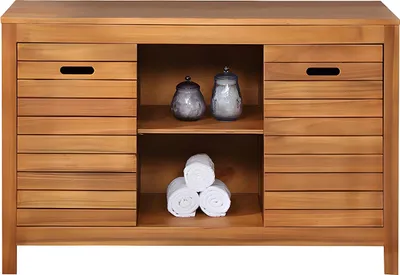 Produktbild von Akazienholz-Waschtischschrank - 130 cm - PULUKAN