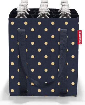 Produktbild von reisenthel bottlebag metallic dots blue
