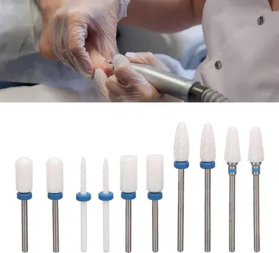 Professionelles Maniküre-Set mit 10 Stück keramischen Nagelcuttern, perfekt für Acrylnägel und Nagelfeilen