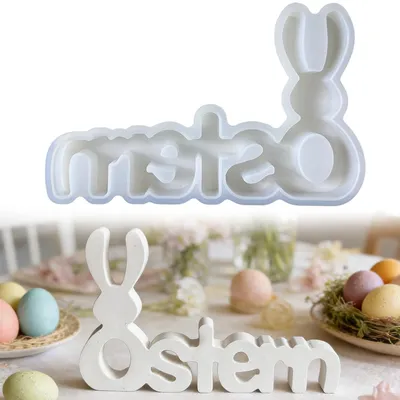 Produktbild von Silikonformen für selbstgemachte Kerzen, Seife, Bastelarbeiten, Osterdekorationen, Ostergeschenke und Ornamente.