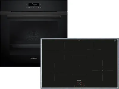 Produktbild von Siemens PQ225IA00Z (HB271ABB3+EH845BFB5E), Zonen-Induktionskochfeld, 5 Zone(n), Glaskeramik, Schwarz, Berührung, 80,2 cm