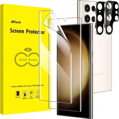Produktbild von Samsung Galaxy S23 Ultra 5G 6,8 Zoll Schutzfolie 2 Stück HD Klar mit Kameraschutz