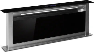 Produktbild von Klarstein Downdraft-Dunstabzugshaube, Versenkbare Abzugshaube, Leise Dunstabzugshauben mit Filter, Dunstabzugshaube 90cm, Umluft/Abluft Dunsthaube mit 10 Stufen, Dunstabzug 576 m³/h Luftstrom