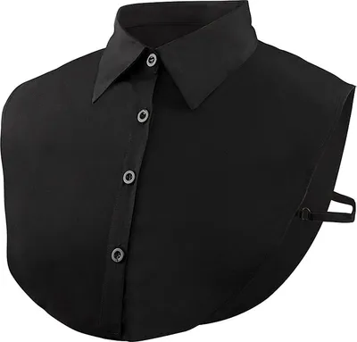 Produktbild von Einsteckkragen, Blusenkragen, abnehmbare Hälfte Shirt Bluse A023 Schwarz