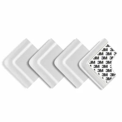 Immagine prodotto di reer Eckenschutz Soft, 4er Set, Ecken Schutz, Kantenschutz, Stoßschutz, Kinder Sicherung, Weiß, 82030