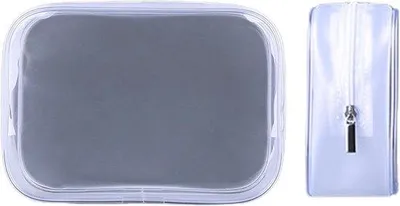 Obrázek produktu pro Cestovní organizér na kosmetiku s průhlednou kapsou a voděodolnými štětinami – velký model se zipem.